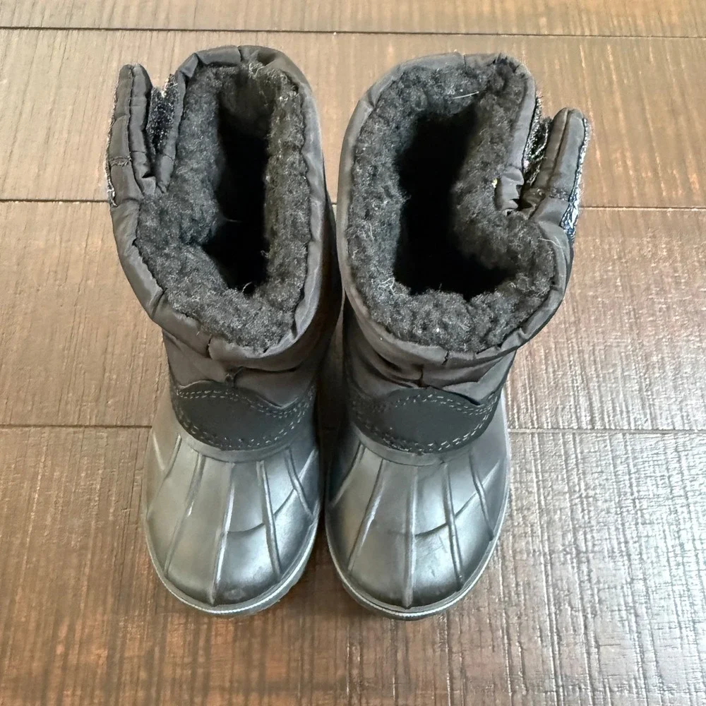 Lands' End Toddler Snow Flurry Winter Boots Black 6M 200g Thinsulate CE20203T-B